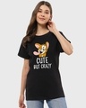 Shop Cute But Crazy Boyfriend T-Shirt (TJL) Black-Front