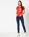 Shop Cute But Crazy Crewneck Varsity Rib H/S T-Shirt (TJL) Multicolor-Design