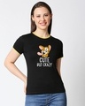 Shop Cute But Crazy Half Sleeve Printed Rib T-Shirt(TJL)-Front