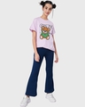 Shop Women's Purple Cute But Psycho Graphic Printed Boyfriend T-shirt-Design
