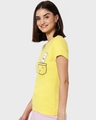 Shop Women's Yellow Cute Heart Graphic Printed Slim Fit T-shirt-Design