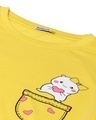 Shop Women's Yellow Cute Heart Graphic Printed Slim Fit T-shirt