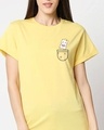 Shop Cute Heart Pocket Women's Printed Boyfriend T-shirt-Front