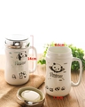 Shop Cute Panda Combo Ceramic Mug, With Lid(400ml, White, Single Piece)