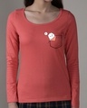 Shop Cute Pocket Hi Scoop Neck Full Sleeve T-Shirt-Front