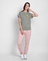 Shop Cute Tweety Pocket Boyfriend T-Shirt (LTL) Meteor Grey-Full