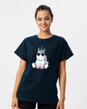 Shop Cute Unicorn Boyfriend T-Shirt-Front