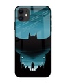 Shop Cyan Bat Premium Glass Case for Apple iPhone 12 Mini (Shock Proof, Scratch Resistant)-Front
