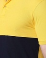 Shop Cyber Yellow-Dark Navy Two Block Polo T-Shirt