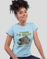 Shop Slogan Printed Round Neck Cotton T Shirt-Full