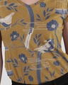 Shop Sparrow's Printed V Neck Cotton T Shirt-Design