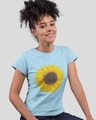 Shop Sunflower Placement Printed Round Neck Cotton T Shirt-Front