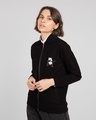 Shop Dab Panda Badge Zipper Bomber Jacket-Design