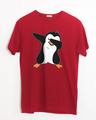 Shop Dab Penguin Half Sleeve T-Shirt-Front