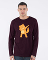 Shop Dabbing Catty Full Sleeve T-Shirt-Front