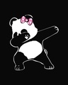 Shop Dabbing Panda Bow Boyfriend T-Shirt-Full