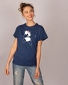 Shop Dabbing Panda Bow Boyfriend T-Shirt-Design