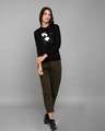 Shop Dabbing Panda Bow Fleece Light Sweatshirt-Design