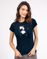 Shop Dabbing Panda Bow Half Sleeve T-Shirt-Front