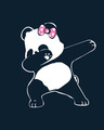 Shop Dabbing Panda Bow Half Sleeve T-Shirt-Full