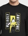 Shop Men's Black Daffy Awesome Typography Sweater