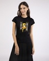Shop Women's Black Daffy Awesome Graphic Printed Slim Fit T-shirt-Design