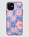 Shop Daisy Swirl Floral Premium Glass Case for Apple iPhone 12 Mini-Front