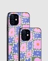 Shop Daisy Swirl Floral Premium Glass Case for Apple iPhone 12 Mini-Design