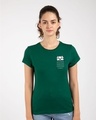 Shop Dalmatian Pocket Half Sleeve Printed T-Shirt Dark Forest Green (DL)-Front