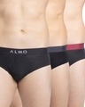 Shop Dario Dark Micro Modal Black Men's Brief (Pack Of 2)-Front