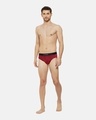 Shop Dario Solid Micro Modal Maroon And Blue Men's Brief (Pack Of 2)