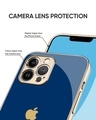 Shop Dark Blue Gold Logo Metallic Gold Premium Glass Case for Apple iPhone 14-Design