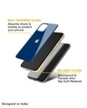 Shop Dark Blue Gold Logo Metallic Gold Premium Glass Case for Apple iPhone 14-Full
