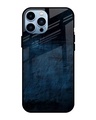 Shop Dark Blue Grunge Premium Glass Case for Apple iPhone 13 Pro Max (Shock Proof, Scratch Resistant)-Front
