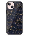 Shop Dark Blue Marble Premium Glass Case for Apple Iphone 13 Mini (Shock Proof, Scratch Resistant)-Front
