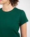Shop Dark Forest Green Crop Top T-Shirt