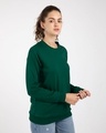 Shop Dark Forest Green Fleece Light Sweatshirt-Design