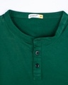 Shop Dark Forest Green Full Sleeve Henley T-Shirt