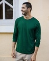 Shop Men's Dark Forest Green T-shirt-Front