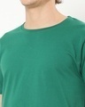 Shop Dark Forest Green Half Sleeve T-Shirt