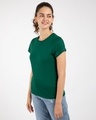 Shop Women's Green Slim Fit T-shirt-Design