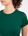 Shop Women's Green Slim Fit T-shirt