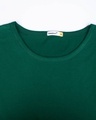 Shop Dark Forest Green Round Neck 3/4th Sleeve T-Shirt