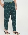 Shop Dark Green AOP Geometric Print A Pyjamas-Front