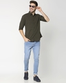 Shop Dark Grey Casual Slim Fit Over Dyed Shirt