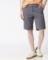 Shop Men's Dark Grey Shorts-Front