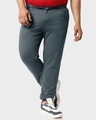 Shop Dark Grey Plus Size Casual Jogger Pants-Front