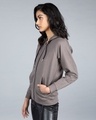 Shop Dark Gull Grey Fleece Zipper Hoodies-Design