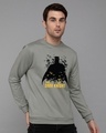 Shop Dark Knight Bats Fleece Light Sweatshirts (BL)-Front