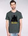 Shop Dark Knight Bats Half Sleeve T-Shirt (BL)-Front